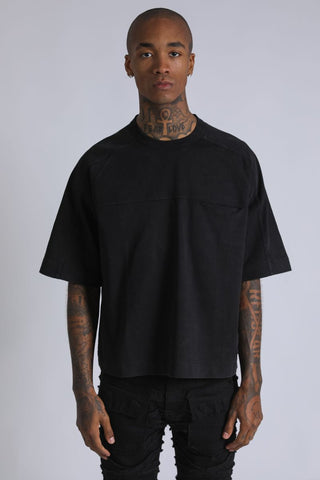 Cropped Heavy T - Black