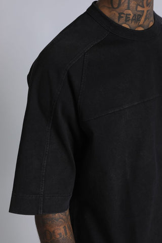Cropped Heavy T - Black