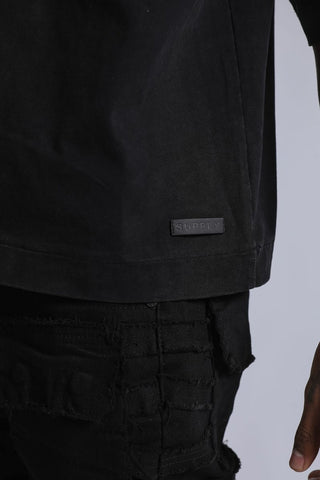 Cropped Heavy T - Black