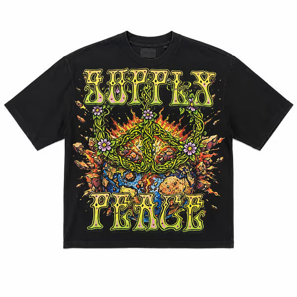 Peace Black Tee – front