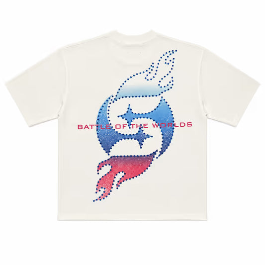 Battle of Worlds White Tee – back