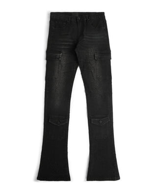 Sinner Flare Cargo - Wash Black