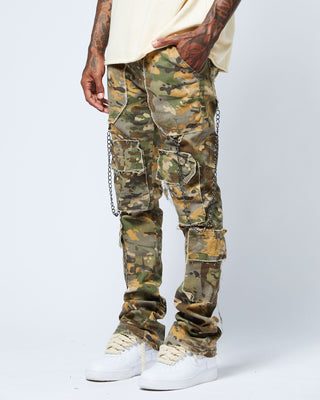 Flint Jean - Olive Green Camo