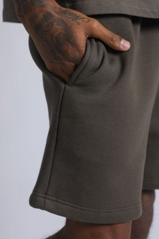 Fleece Shorts -Ash
