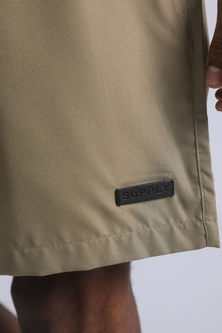 Nylon Running Shorts - Beige