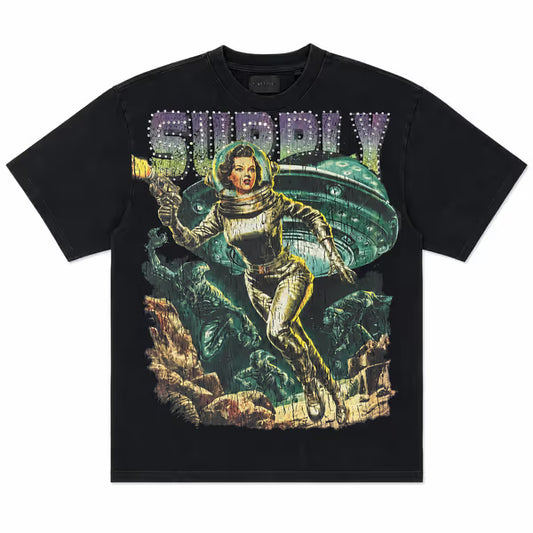SPACE CADET BLACK TEE