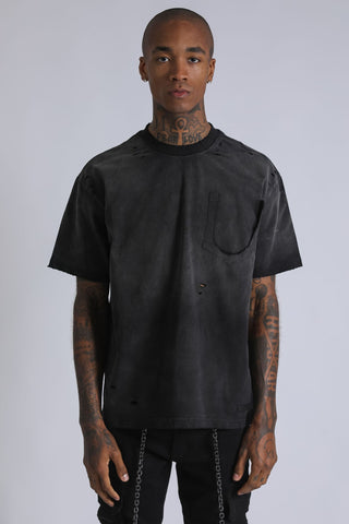 Washed Pocket Tee - Black