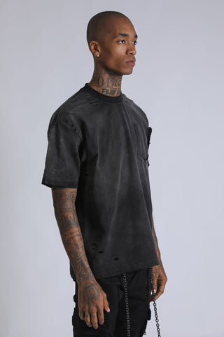 Washed Pocket Tee - Black