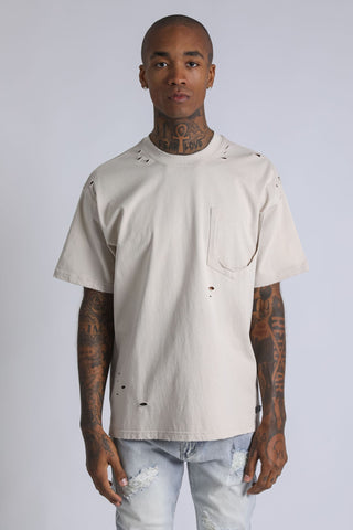 Washed Pocket Tee - Bone